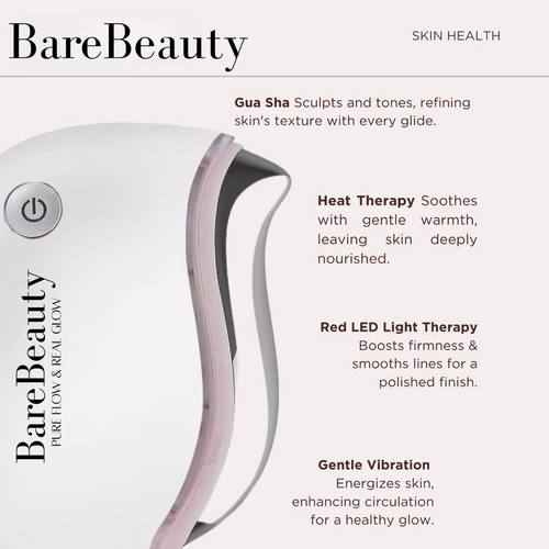 Bare Beauty™ Heated LED Gua Sha: Sculpt, Lift, Glow