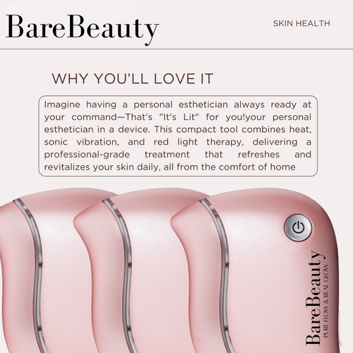 Bare Beauty™ Heated LED Gua Sha: Sculpt, Lift, Glow