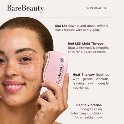 Bare Beauty™ Heated LED Gua Sha: Sculpt, Lift, Glow